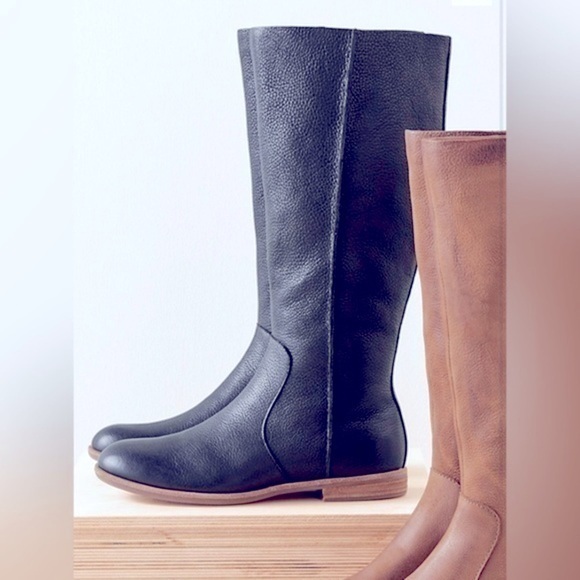 Kork-Ease knee lTall Boots Tanana black Leather Riding Boot Prairie Cottagecore - Picture 1 of 6